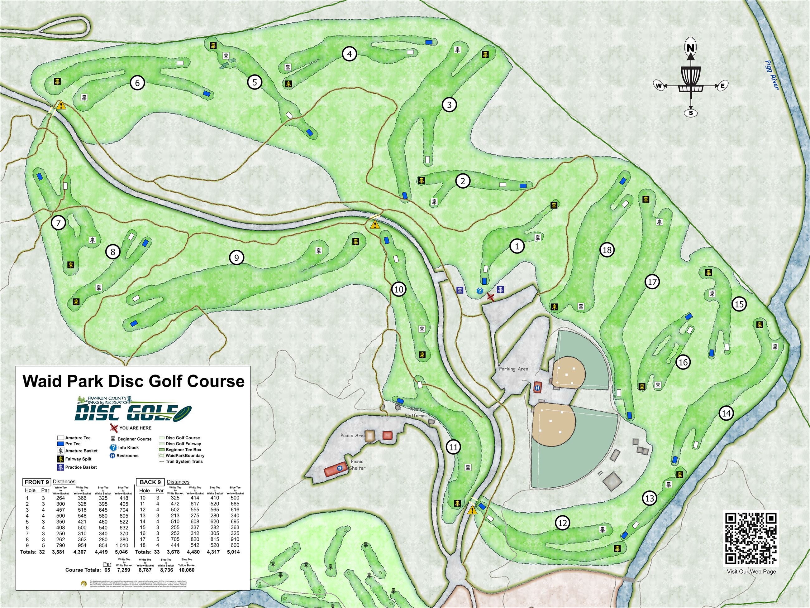 Waid Park Disc Golf Course Map Opens in new window